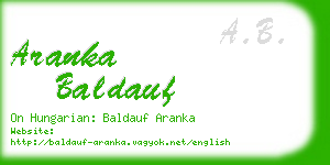 aranka baldauf business card